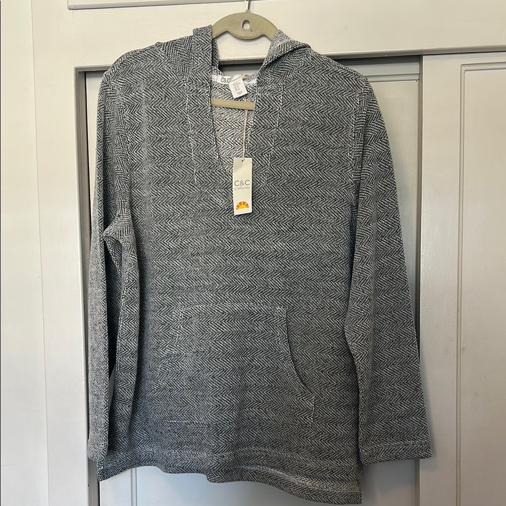 NWT C&C California Black and White Textured Hoodie